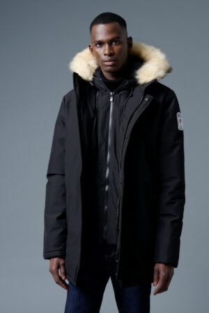 Parka homme à capuche bordée de fausse fourrure Courchevel
