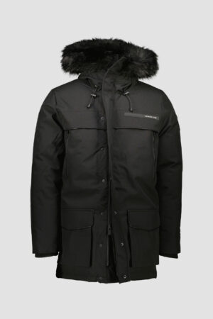 Parka homme capuche fourrure amovible, poches pratiques laax